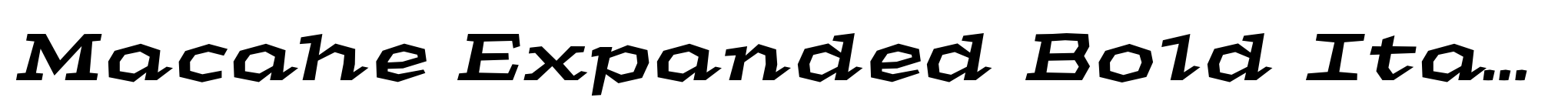Macahe Expanded Bold Italic image